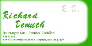 richard demuth business card