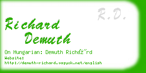 richard demuth business card